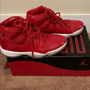All red jordan 11s
